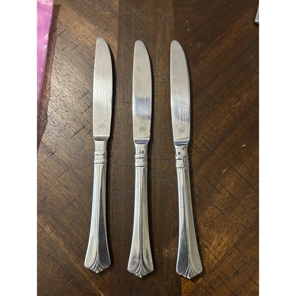 Pfaltzgraff Ellington Stainless Steel Dinner Knives Set Of 3 Vintage 1997-2000 - Picture 4 of 5